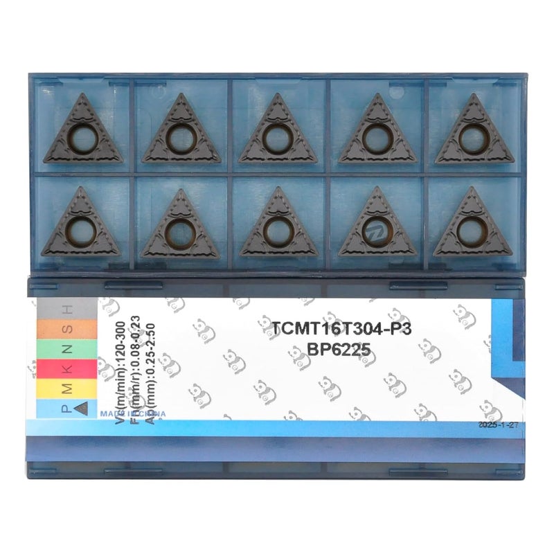 CDBP CNC Carbide Inserts TCMT32.51 / TCMT16T304-MD for Metal Cutting Steel, Semi-Finishing chipbreaker for Turning Cutter, 10 PCS. - Image 1